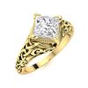 Image 2 : Natural 0.81 CTW Topaz Solitaire Ring 18K Yellow Gold