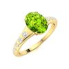 Image 2 : Natural 1.94 CTW Peridot & Diamond Engagement Ring 18K Yellow Gold