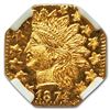 Image 2 : 1874 Indian Octagonal 25¢ Gold MS-65 NGC (PL, BG-795)