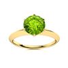 Image 1 : Natural 1.06 CTW Peridot Solitaire Ring 18K Yellow Gold