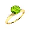 Image 2 : Natural 1.06 CTW Peridot Solitaire Ring 18K Yellow Gold
