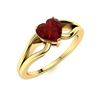 Image 2 : Natural 1.11 CTW Garnet Solitaire Ring 14K Yellow Gold