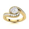 Image 1 : Natural 1.20 CTW Diamond Solitaire Ring 18K Yellow Gold