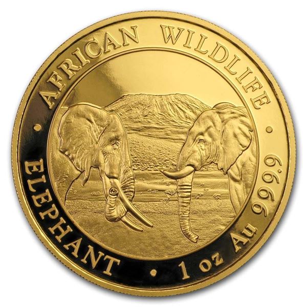 2020 Somalia 1 oz Gold Elephant Coin BU