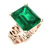 Image 2 : Natural 2.22 CTW Emerald Solitaire Ring 18K Rose Gold