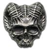 Image 1 : 3 oz Hand Poured Silver - Devil Ram Skull