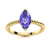 Image 1 : Natural 0.81 CTW Tanzanite Solitaire Ring 18K Yellow Gold