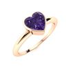 Image 2 : Natural 0.51 CTW Amethyst Solitaire Ring 14K Rose Gold