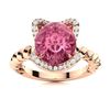 Image 1 : Natural 2.24 CTW Tourmaline & Diamond Engagement Ring 18K Rose Gold