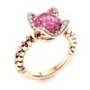Image 2 : Natural 2.24 CTW Tourmaline & Diamond Engagement Ring 18K Rose Gold