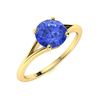 Image 2 : Natural 1.02 CTW Ceylon Sapphire Solitaire Ring 18K Yellow Gold