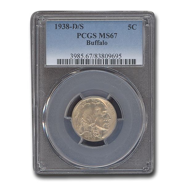 1938-D/S Buffalo Nickel MS-67 PCGS