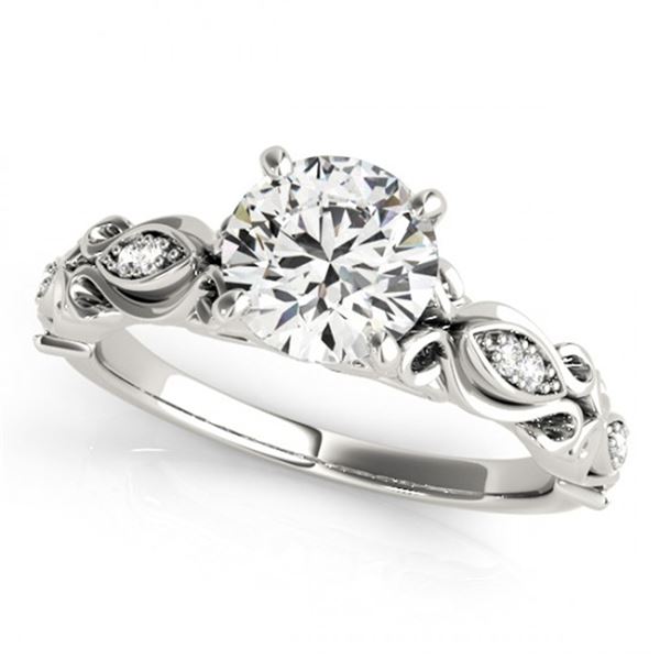 Natural 1.1 ctw Diamond Antique Ring 14k White Gold