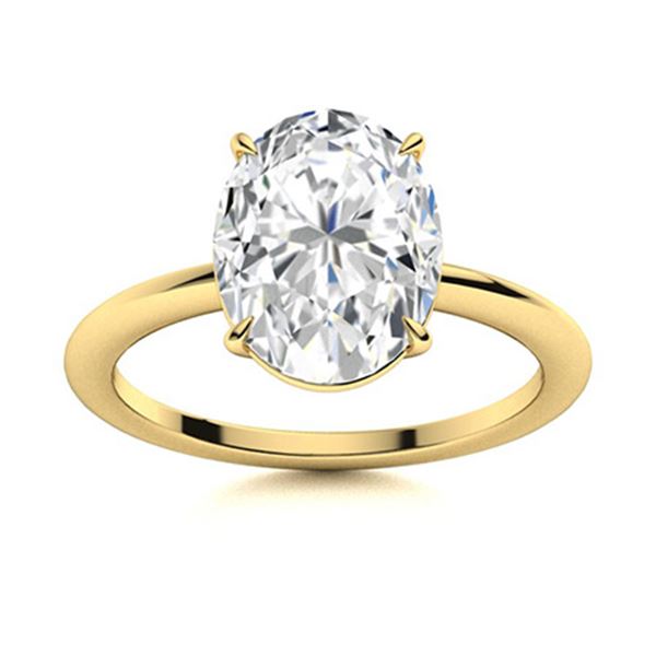 Natural 0.77 CTW Diamond Solitaire Ring 18K Yellow Gold