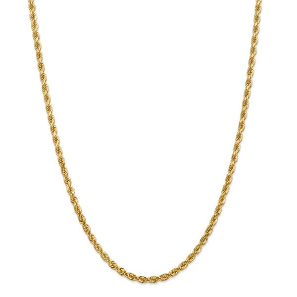 14k Gold 4 mm Diamond-cut Rope Chain Necklace - 24 in.