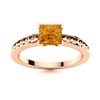 Image 1 : Natural 0.86 CTW Citrine Solitaire Ring 14K Rose Gold