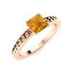 Image 2 : Natural 0.86 CTW Citrine Solitaire Ring 14K Rose Gold