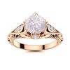 Image 1 : Natural 1.83 CTW Rose Quartz & Diamond Engagement Ring 14K Rose Gold