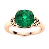 Image 1 : Natural 1.42 CTW Emerald Solitaire Ring 18K Rose Gold
