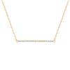 Image 1 : Natural 0.22 CTW Horizontal Diamond Bar Necklace 14KT Yellow Gold
