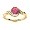 Image 1 : Natural 1.19 CTW Tourmaline & Diamond Engagement Ring 18K Yellow Gold