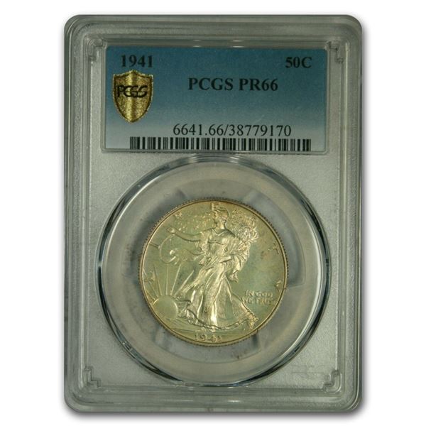 1941 Walking Liberty Half Dollar PR-66 PCGS