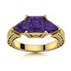 Image 1 : Natural 1.79 CTW Amethyst Solitaire Ring 18K Yellow Gold