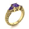 Image 2 : Natural 1.79 CTW Amethyst Solitaire Ring 18K Yellow Gold