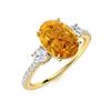 Image 2 : Natural 4.07 CTW Citrine & Diamond Engagement Ring 14K Yellow Gold