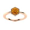 Image 1 : Natural 0.41 CTW Citrine Solitaire Ring 14K Rose Gold