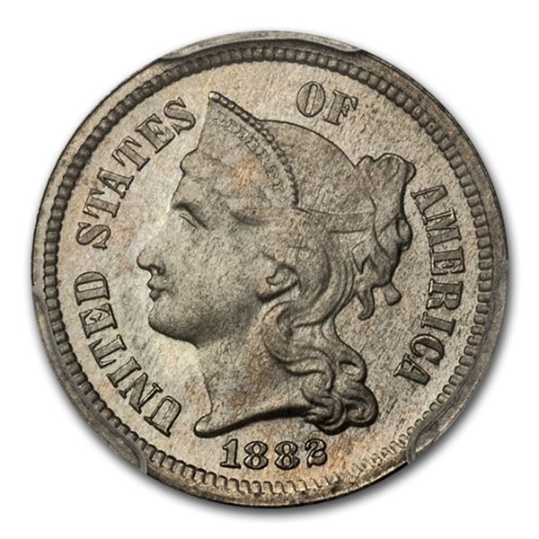 1882 Three Cent Nickel PR-66 PCGS