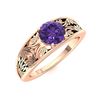 Image 2 : Natural 1.06 CTW Amethyst Solitaire Ring 18K Rose Gold
