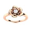 Image 1 : Natural 0.12 CTW Diamond Solitaire Ring 18K Rose Gold