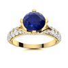 Image 1 : Natural 1.83 CTW Sapphire & Diamond Engagement Ring 14K Yellow Gold
