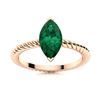 Image 1 : Natural 0.2 CTW Emerald Solitaire Ring 18K Rose Gold