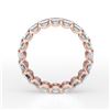 Image 1 : Natural 5.02 CTW U- Setting Emerald Cut Diamond Eternity Ring 14KT Rose Gold