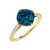 Image 2 : Natural 3.06 CTW Topaz & Diamond Engagement Ring 14K Yellow Gold