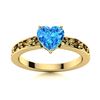 Image 1 : Natural 0.51 CTW Topaz Solitaire Ring 18K Yellow Gold