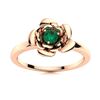 Image 1 : Natural 0.11 CTW Emerald Solitaire Ring 14K Rose Gold
