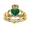 Image 1 : Natural 1.50 CTW Emerald Solitaire Ring 14K Yellow Gold