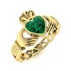 Image 2 : Natural 1.50 CTW Emerald Solitaire Ring 14K Yellow Gold