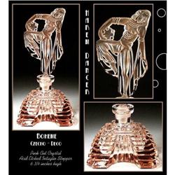 CZECH DECO PERFUME BOTTLE PINK HAREM DANCER #1660254