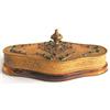 Image 1 : APOLLO Glass Jeweled Brass Glass Makeup Compact#1660261