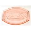Image 1 : Pink Depression Glass Dresser Tray w Handles #1660271