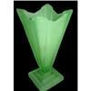 Bagley Green Art Deco Glass Wyndham Vase #1660442