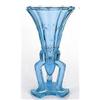 Image 1 : Ice Blue Glass Art Deco ROCKET Vase #1660445