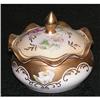 Image 1 : Gold and Floral Hand Painted Porcelain Jar #1660463