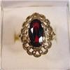 Image 1 : Large Garnet Ring with Ornate Mount. #1660527