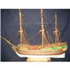 Image 1 : Vintage Wooden British Man of War Ship Model #1660662