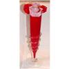 Image 1 : Fenton Red and White Lacy Edge Vase #1675288